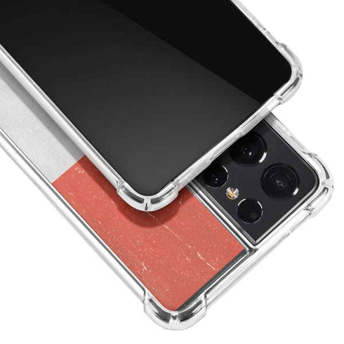 Yemen Flag Distressed Galaxy S21 Ultra 5G Clear Case